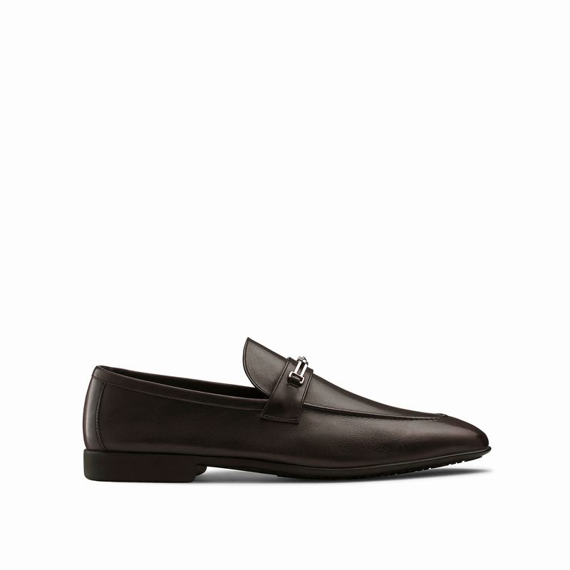 Russell & Bromley Duty Snaffle Trim Loafers Mens Brown [QXU6251HU]